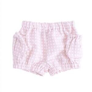 NEW LOUELLE kids' cotton short in dusty pink gingham